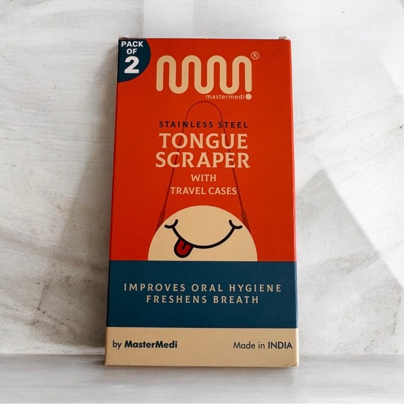 🦷 Mastermedi Stainless Steel Tongue Scraper Pack - Picture 2 of 4
